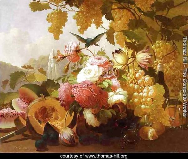 Still Life with roses and Wine Glasses
