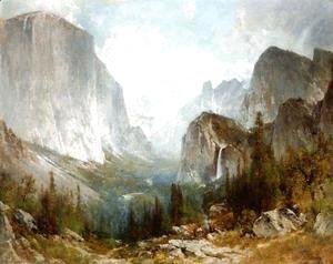 Thomas Hill - Piute Indians at the Gates of Yosemite