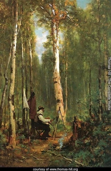 Artist at His Easel in the Woods