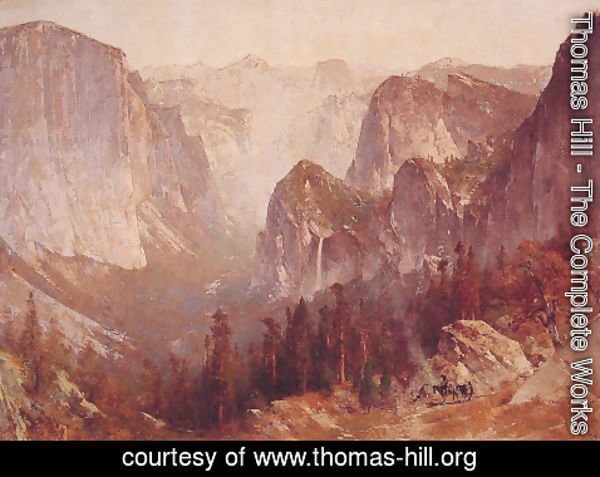 Thomas Hill - Encampment Surrounded by Mountains