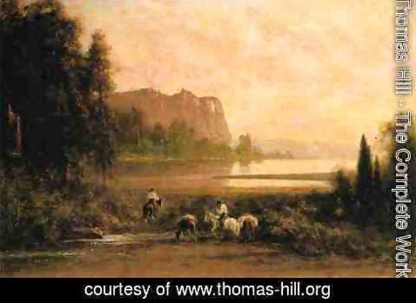 Thomas Hill - Trappers in Yosemite Mountains
