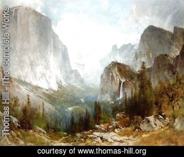 Thomas Hill - Piute Indians at the Gates of Yosemite