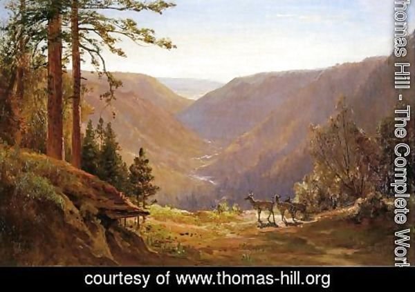 Thomas Hill - Valley with Deer