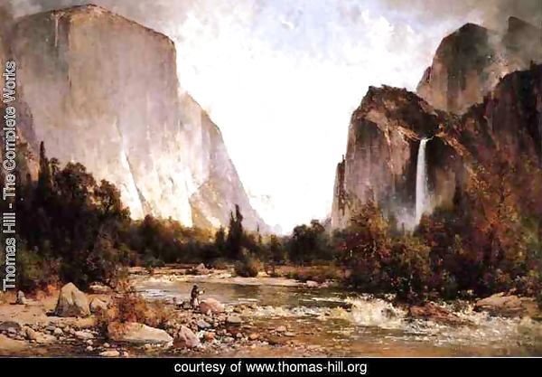 Fishing on the Merced River Yosemite Valley 1891